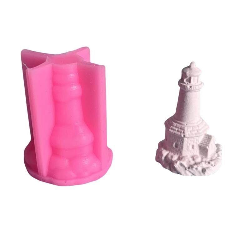 3D Lighthouse Silicone Moulds Candle Molds Cake Molds Ornament Molds Epoxy Resin Molds Plasters Molds for Candle Making