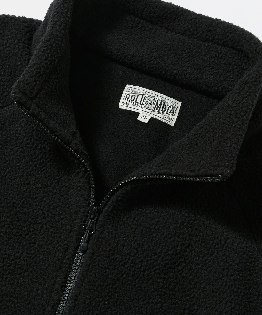 Columbia University Panel Raglan Polar Fleece Zip-Up Jacket_Black