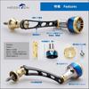 HEIGHTEN 56mm Arch Engine Reel Handle for Shimano and Daiwa Spinning Reels (Gold & Black) (266)