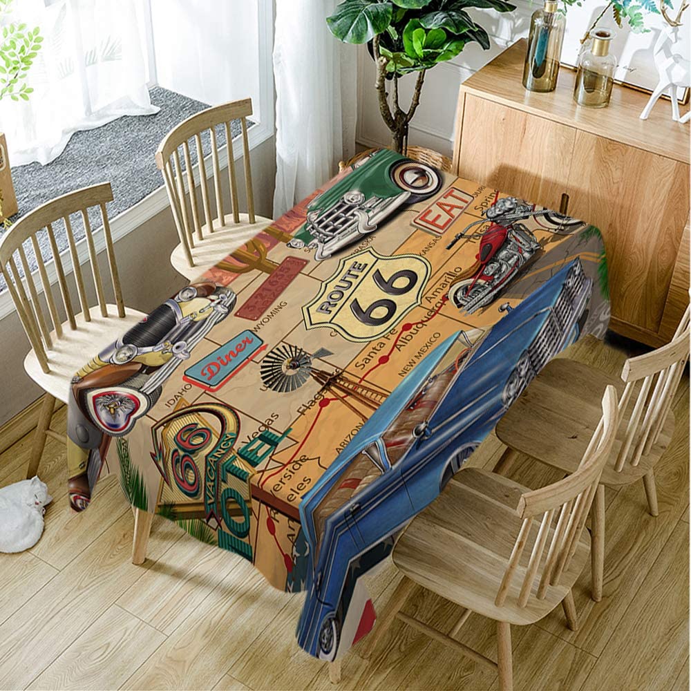 

Ретро Значок Узор Скатерть Подходит для вечеринки Ресторан Скатерть Крышка стола Водонепроницаемые прямоугольные скатерти Каминные полки