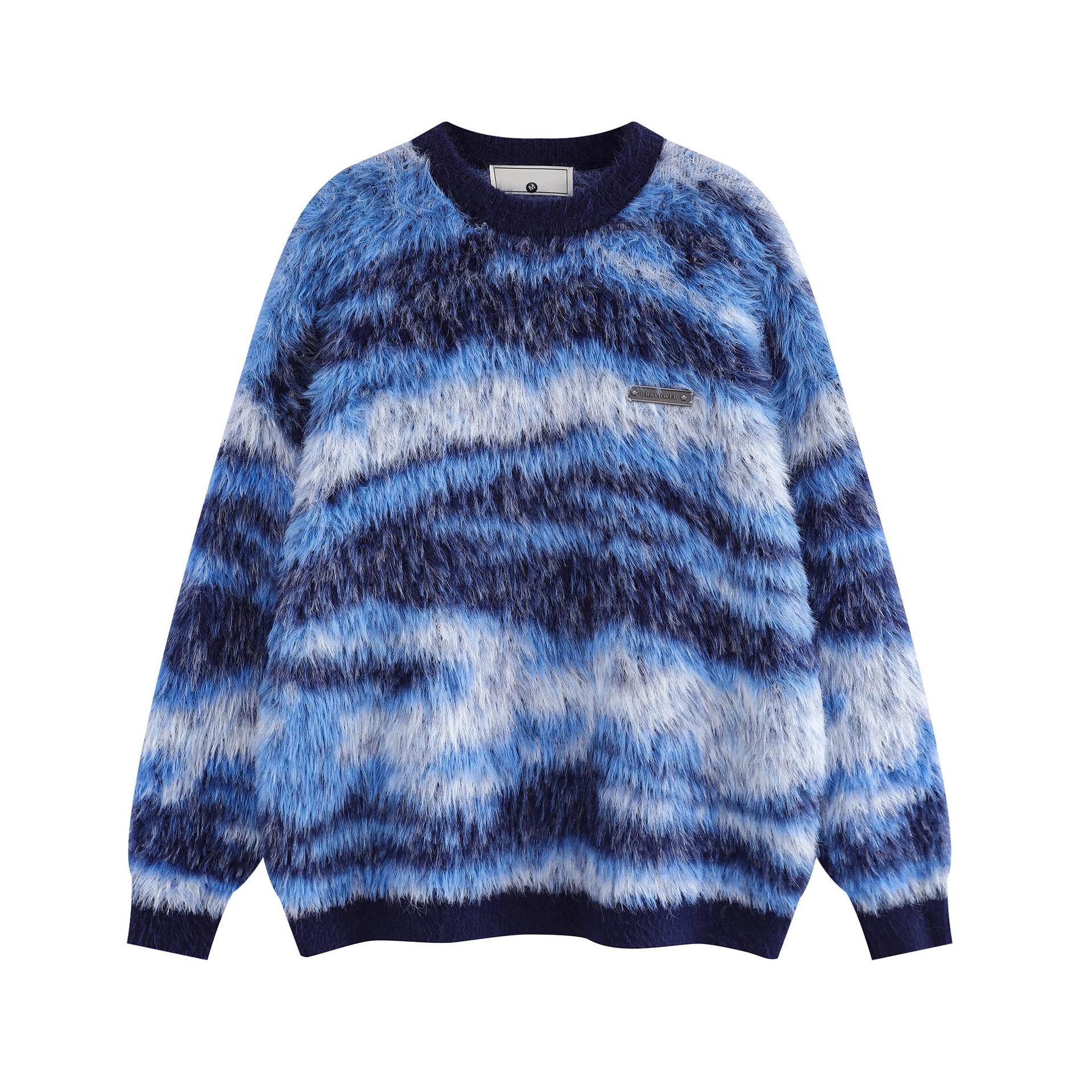 

Мужской мягкий свитер крупной вязки на осень/зиму 2024 - стиль ретро с круглым вырезом XXL