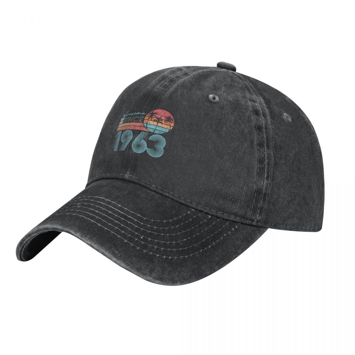 60th Birthday - 1963 Beach Sunset Vintage Shirt Cowboy Hat Sun Hat Brand Unisex Cap |-F-| Women Men s
