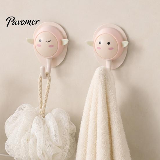 Wall Mount Hanger 2Pcs Decorative Hook, Cartoon Key Hanger, Self Adhesive Hanging Removable Hook Multifunctional Towel Rack for Living Room