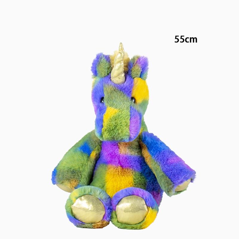 Personalised Rainbow Ombre Bunny Rabbit Teddy Colorful Cute Plush Doll Birthday Gift