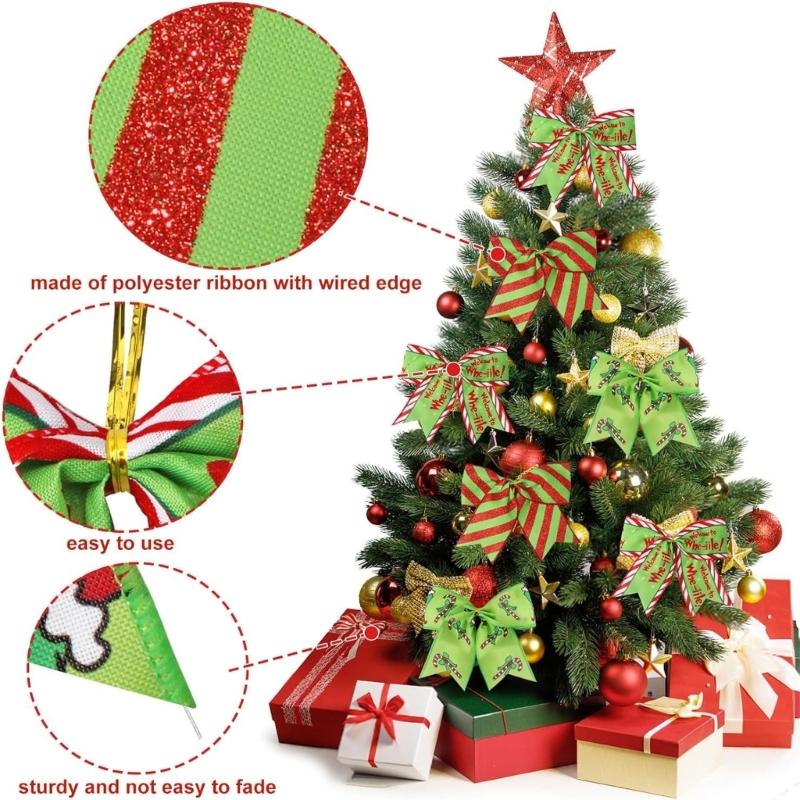 Christmas Candy Yard Decoration Ribbon For Indoor Outdoor Decor