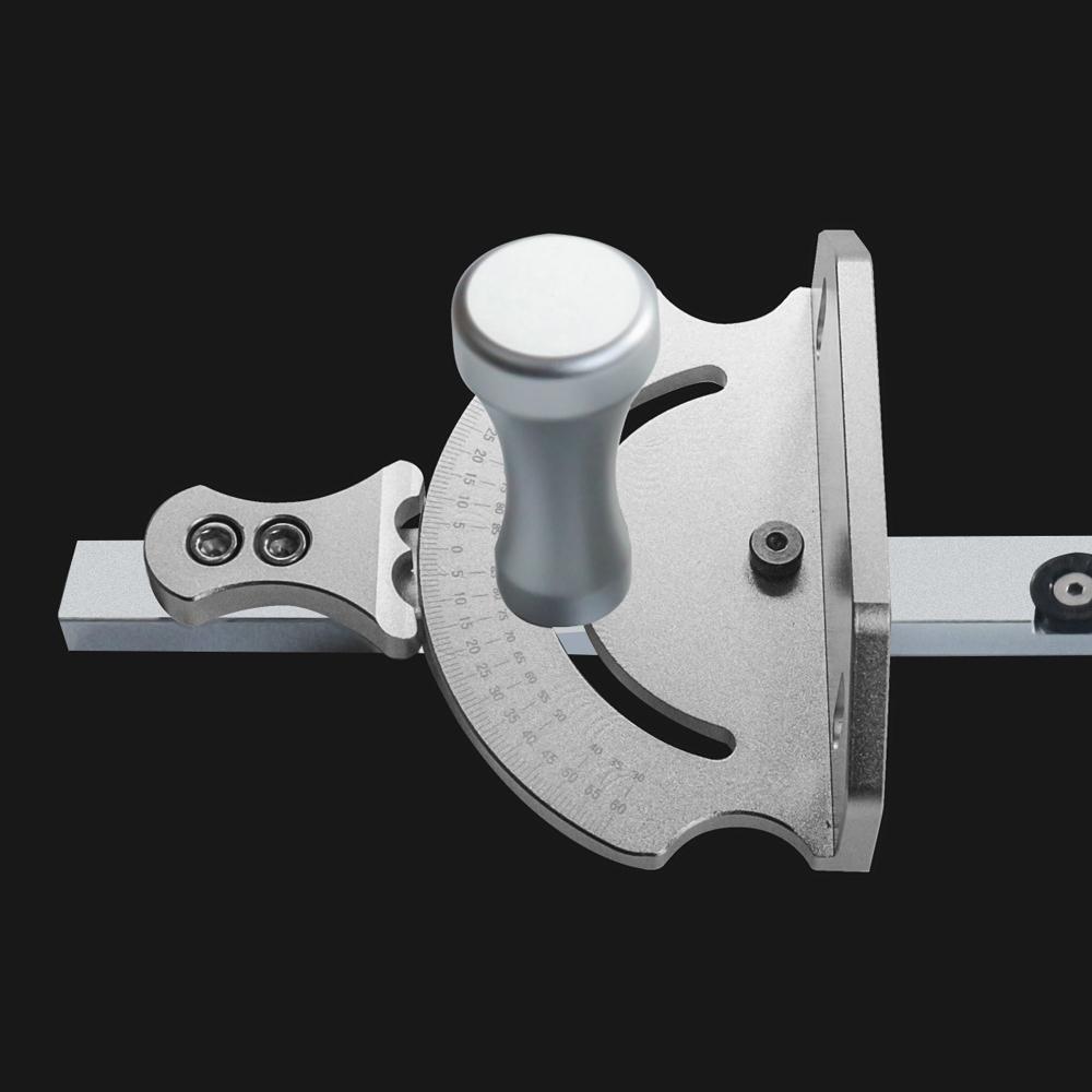 Universelle Tischkreissägen-Gehrungslehre, Aluminium-Winkelschiebelineal, schnelle Positionierung mit 27 Winkeln