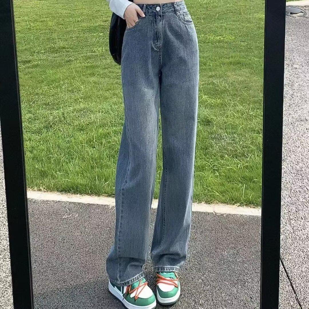 

Женские джинсы с высокой посадкой и широкими штанинами - Осенняя коллекция 2023, Свободный крой, Стройнящие, Длина в пол, Подходят для миниатюрных. Extra Large синий