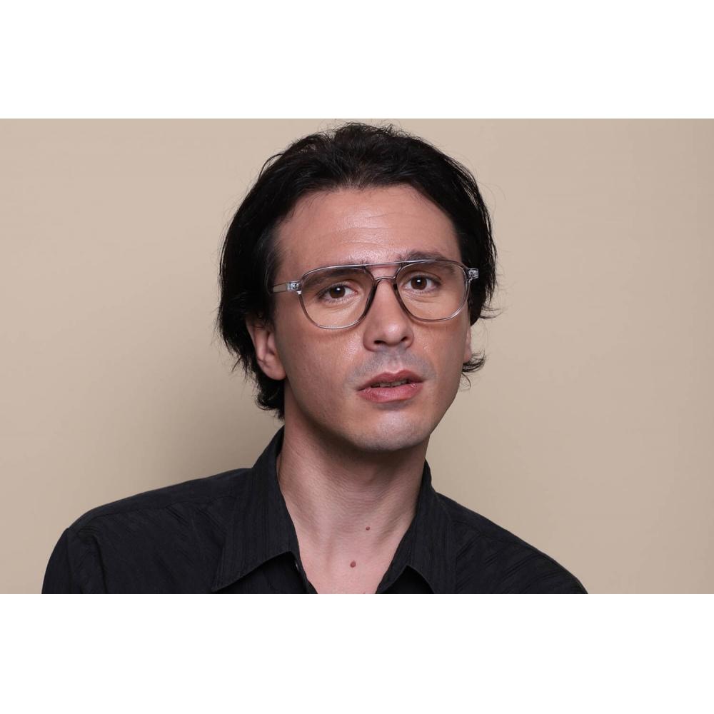 Full Rim Pilot Transparent Grey Smartbuy Collection Hedwig 3515 C5 Fashion Unisex Eyeglasses