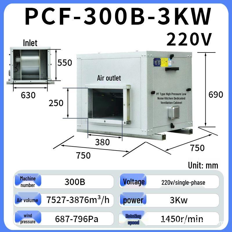 Industrial Centrifugal Kitchen Exhaust Fan 380V/220V for Oil Fume Extraction