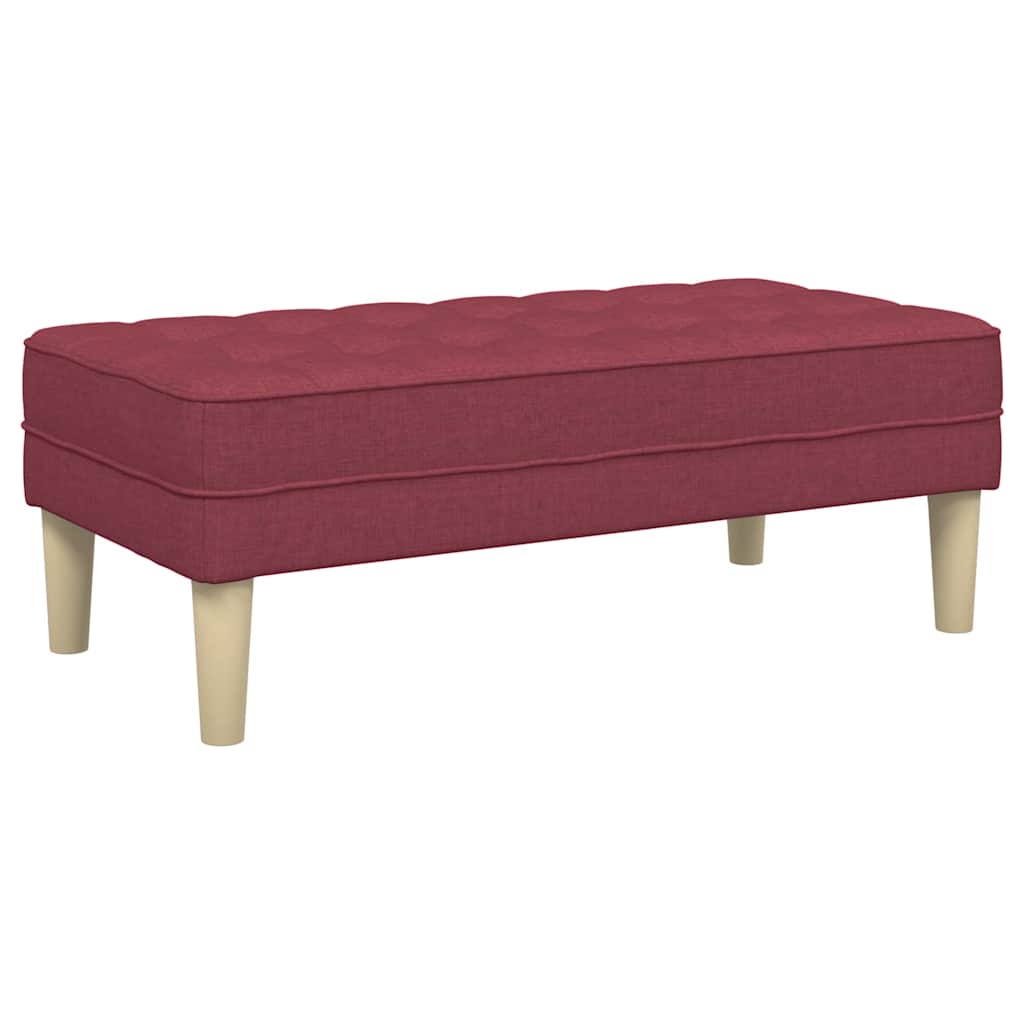 Bench with Cushion Burgundy 113 x 57 x 39 cm Fabric