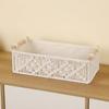 Cotton Rope Macrame Organizer Box Decorative Woven Storage Basket  Desktop