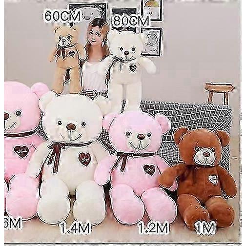 Ours en peluche géant 60/80/100/120/140cm Jouets en peluche Ours en peluche doux Poupée en peluche Ours en peluche taille humaine géante