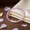 Mingtai Jewelry Natural Crystal Amethyst Gray Pearl Bracelet As a Gift for Girlfriend