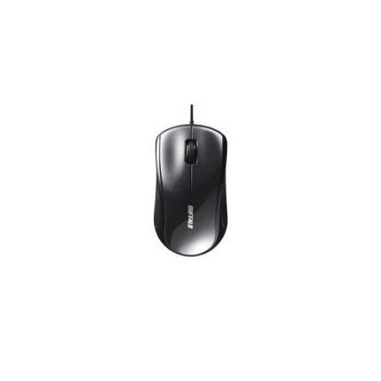

Buffalo BSMLU100BK Wired Laser Black 3-Button Mouse, чорний