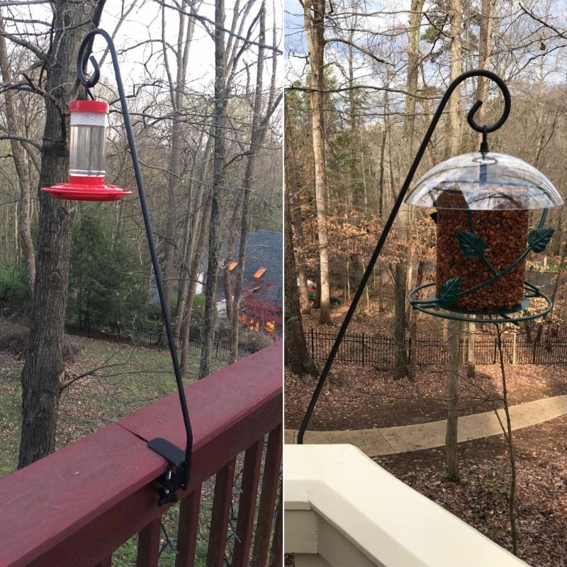 Painting Flowers Basket Hanging Hook Flowers Pot Plant Support Hangers Hook for Outdoor Garden Planter Wind Bells