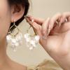 Holiday Style Long Fringed Stud Earrings French Shell With Diamonds Earrings Seaside High-End Temperament Earrings
