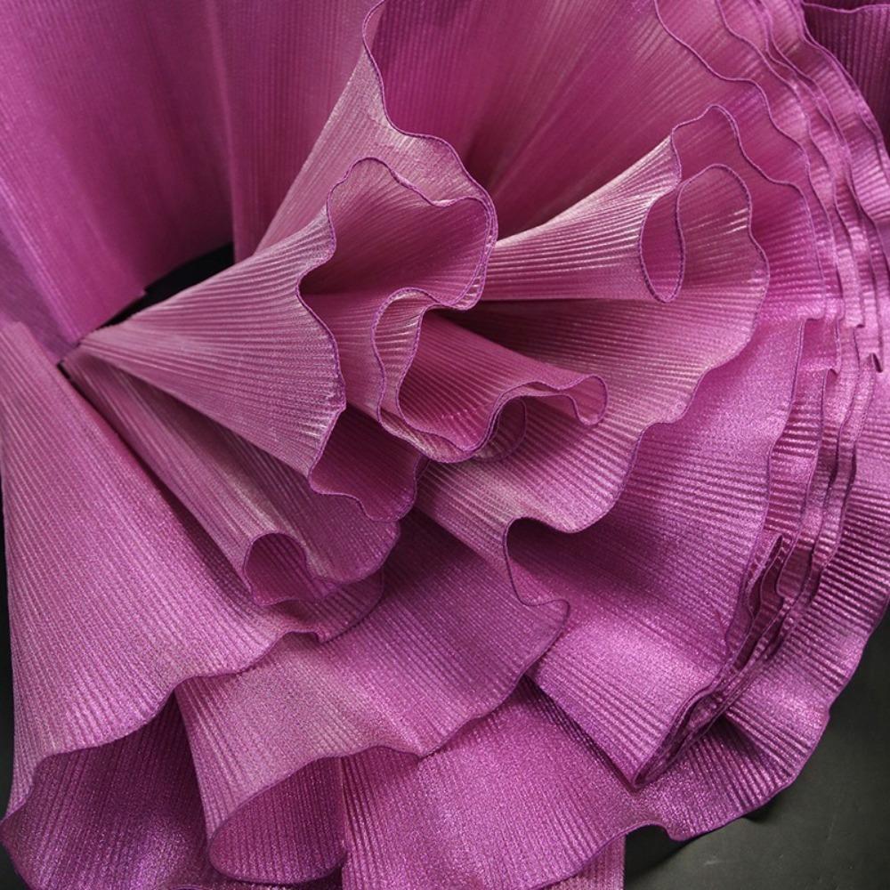 

Хвилястий край, мереживо з бісером, оборки, DIY дизайн, тканина, мода, жорстка хвиляста тканина для сценічної сукні фіолетовий