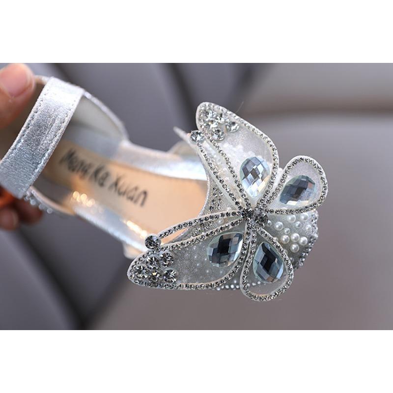 summer Korean-style girls' small/medium/large children's princess performance flat shoes, show shoes, little girls' children's leather shoes