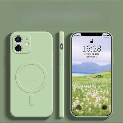 Applicable To IPhone15 Liquid Silicone Mobile Phone Case Apple 14 Semen Hole Full-inclusive Magsafe Magnetic Suction Case X Protection Case