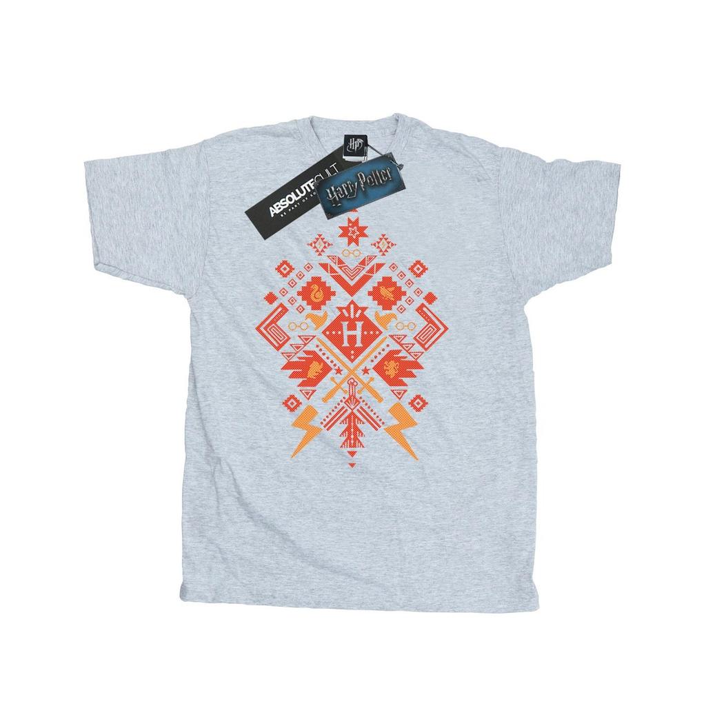 Harry Potter Mens Christmas Fair Isle T-Shirt