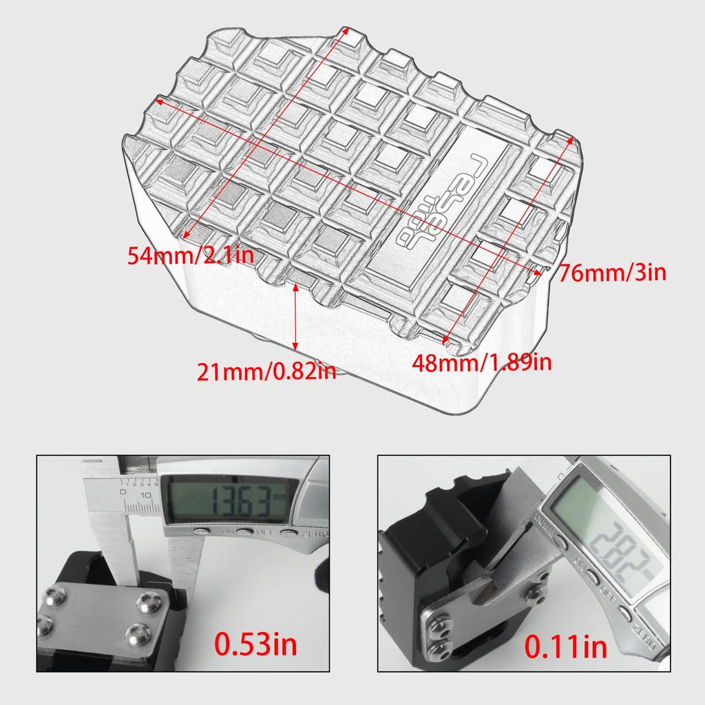 GFARDMOTO Motorcycle Brake Pedals Foot Brake Pedals, Aluminum Alloy Motorcycle Brake Pedals Extender for