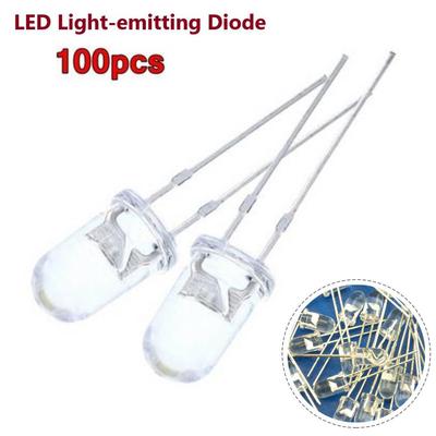 100ks LED světla 2 stehy 5MM 5mm žárovky LED žárovky