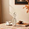 Modern Abstract Couple Statue, Kissing Lover Sculpture, Romantic Resin Hugging Couple Figurine for Living Room, Bedroom, Office Desktop, Bookshelf