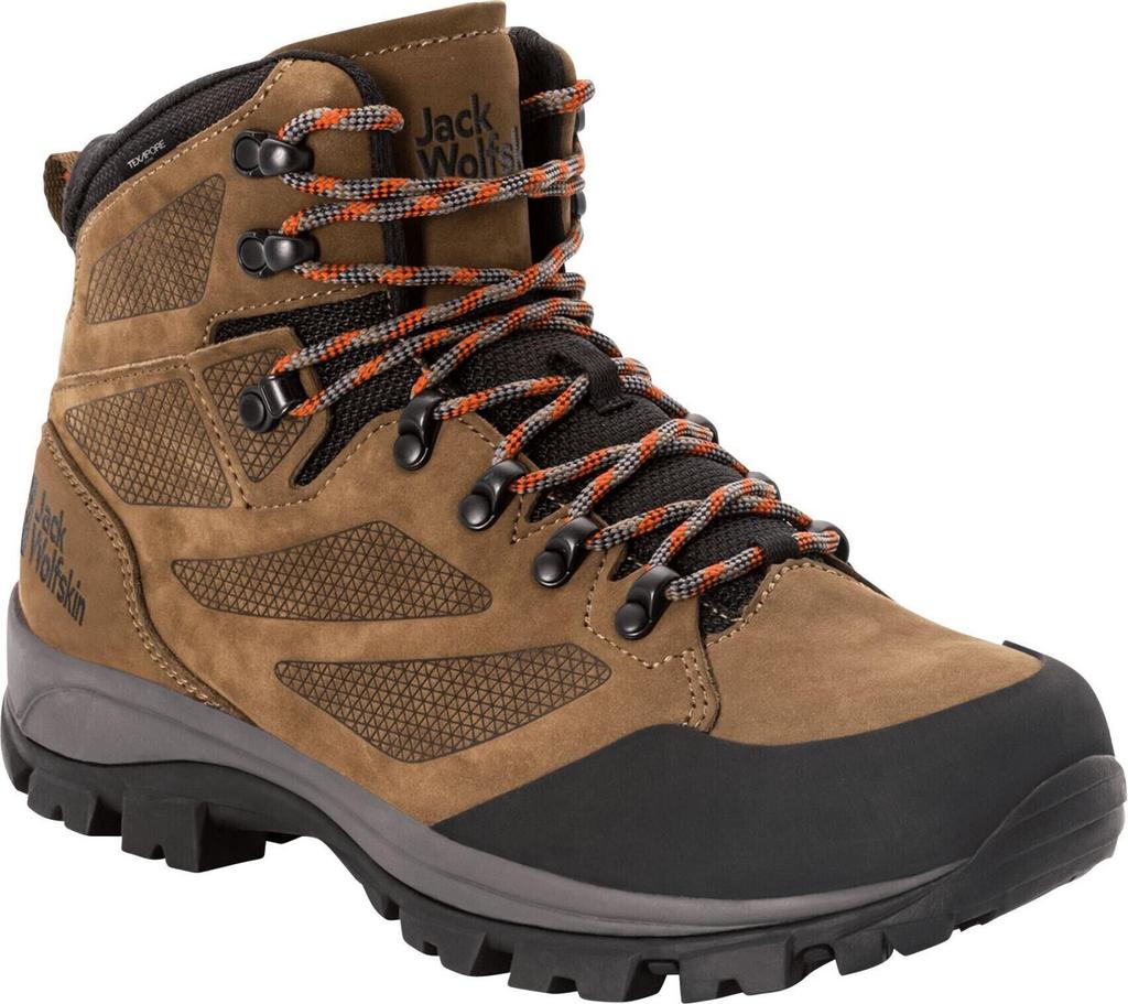 Men's Trekking Boots Jack Wolfskin Rebellion Texapore Mid M Men Rebellion Texapore Mid Brown Red