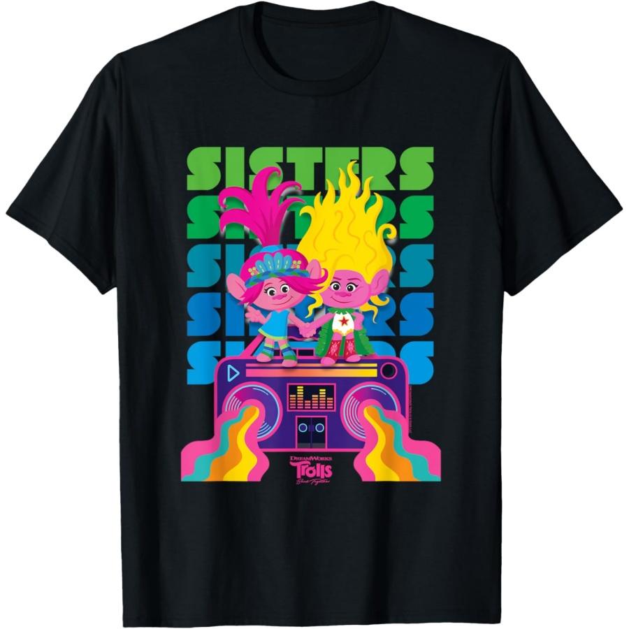 Футболка DreamWorks Trolls Band Together с Поппи и Вивой, сестры S