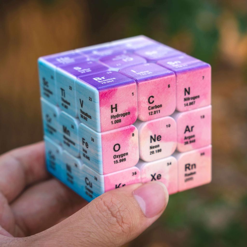 Toys Speed Educational Periodic Table 3x3 Cube Puzzle Chemical Learning Resources For Cubo Mágico Zauberwürfe Kids Boys Girls