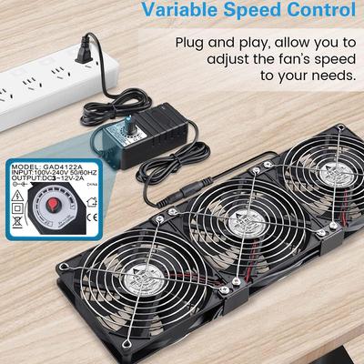 High Speed 120mm PC Cooling Fan 3000RPM, PWM Controlled for BTC Mining Rig, GPU VGA Cooler, Computer Case Radiator