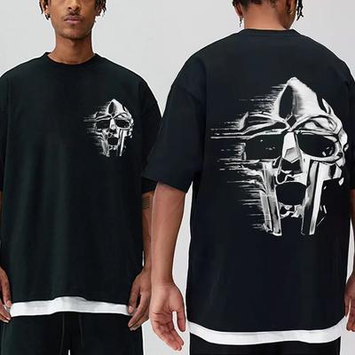 Zpěvák Mf Doom Madlib Madvillain Potisk Trička Unisex Ženy Oversized Hip Hop Tričko Krátké Rukávy Vintage Streetwear Tričko Unisex