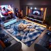 1PC Custom Name Teddy Bear Dreams Theme Floor Mat Ideal for Living Room, Game Rooms, Office, Bedroom,Floor Mat Playful Design