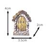3Pcs Small Wood Door Picture Frame Accessories Rustic Resin Crafts Mini Landscape Naments Home Decor Tree Stump Decorations