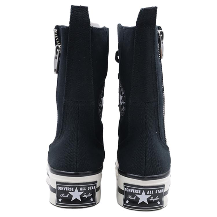 Converse Chuck 70 Plus Comfortable Versatile High-top Canvas Shoes Unisex Black and White