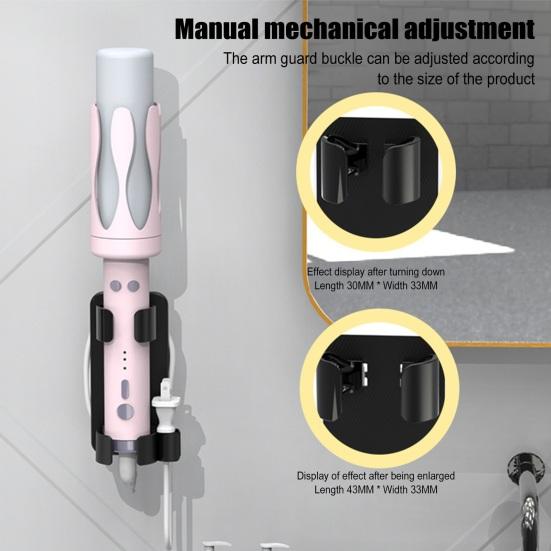 Wall-Mounted Storage Rack Easy Access Design Adjustable Size Punching Free Storage Shelf Bathroom Bedroom Organizer