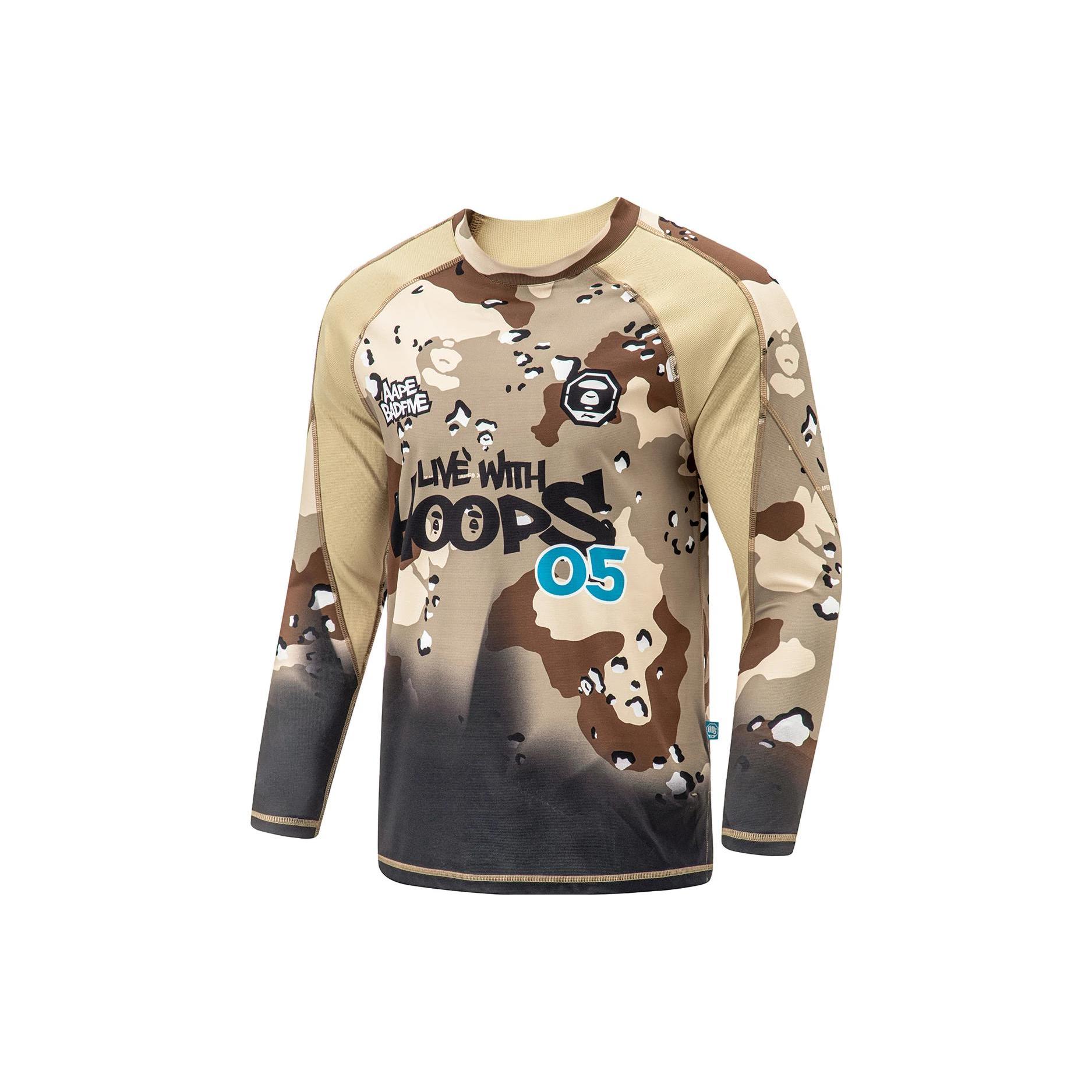 Li Ning x Aape Basketball Collection BadFive Collection T Shirt Men s Chaos Brown All Over Print ATLT219-2 XL