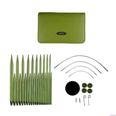 10Pairs Interchangeable Circular Knitting Needle Set 2.2mm-5.0mm Aluminum Knitting Needle Set for Knitting Sweater Sock