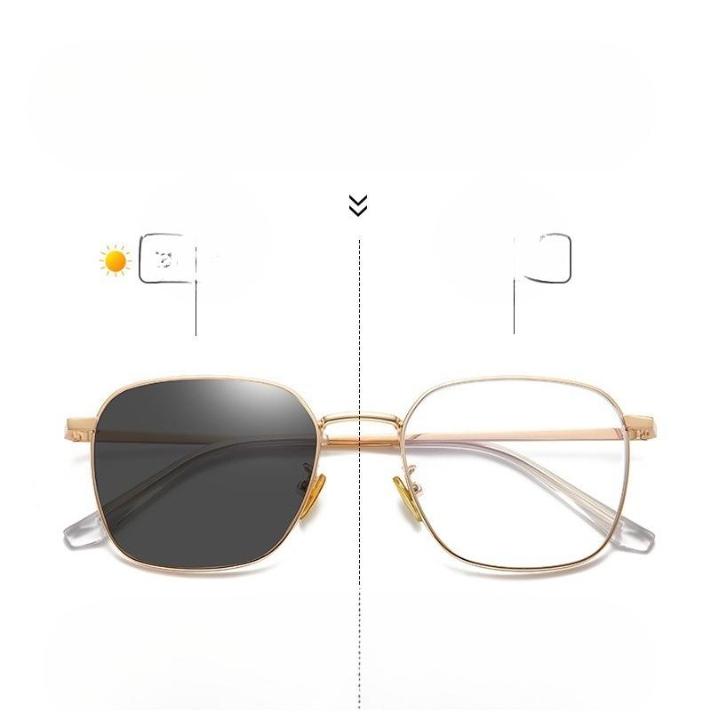 Trendy Plain Glasses For Men Computer Fashion Eyewear Photochromic Anti Blue Light Eyeglass Frame