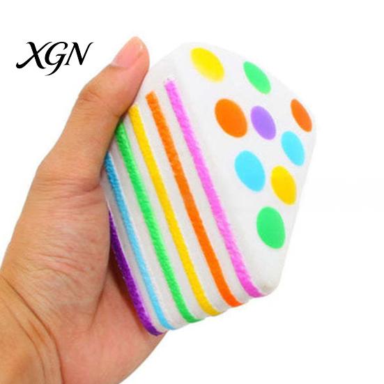 Quick Recovery Cake Toy Colorful Dot Squeeze Stress Relief Simulated Pinch Ball Focus Aid Anti-anxiety Fidget Hand Relaxation Exercise