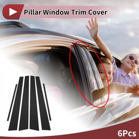 6 Pcs Car Door Pillar Window Trim for Toyota Corolla 1998-2002