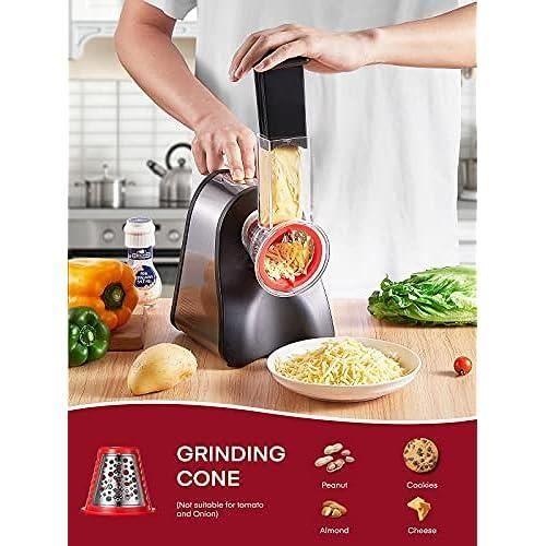 Râpe électrique - fohere - 4 en 1 - 200w - libère les mains - cuisine rapide