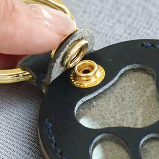 Paw Shaped Keychain Faux Leather Dog Hair Storage Keychain Transparent Pet Hair Souvenir Refillable Keyring Memorial Gift