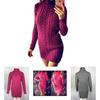 Sexy Autumn And Winter Knit Dress Slim Fit And High Collar Twist Design
