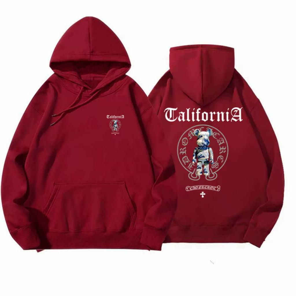 High-quality men's hooded sweatshirt, 2026 autumn/winter new style, trendy loose fit, fleece-lined and thickened, couple's sweatshirt.