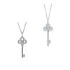 Original Brand Girl Necklace 925 Jewelry Sterling Silver Necklace Ladies Chain Key Short Necklace Pendant