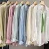 Women's Tencel Crepe Sun Protection Cardigan - Summer 2025 Lightweight, Loose, Slightly Sheer Jacket Top