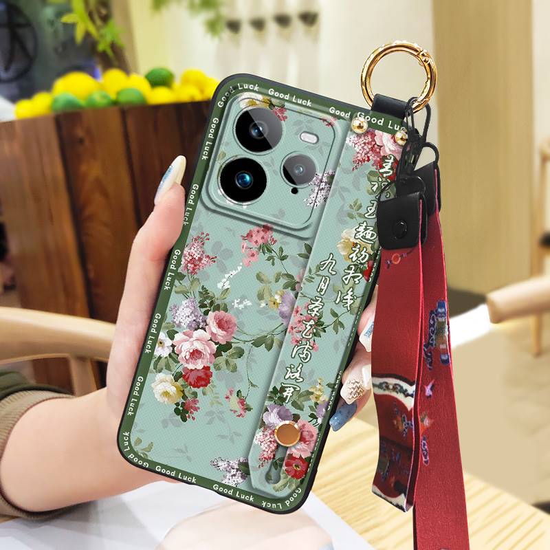 Phone Holder Ring Phone Case For Realme GT7 Pro Durable Lanyard Wristband Soft case For Mom Anti-dust Shockproof Fashion