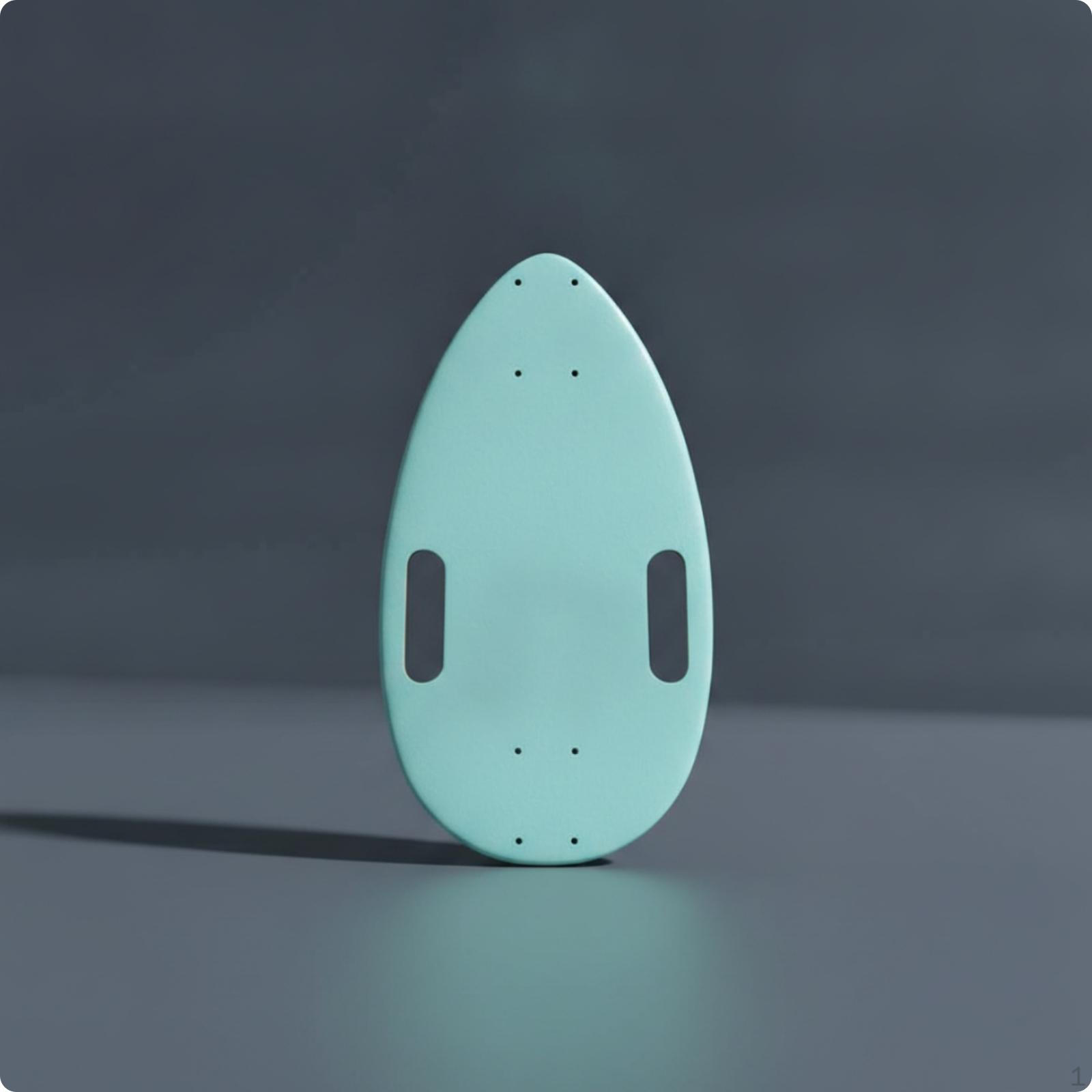 Mini Skateboard Deck PreDrilled Teardrop Carry Cutouts Sports Gear Mint Green