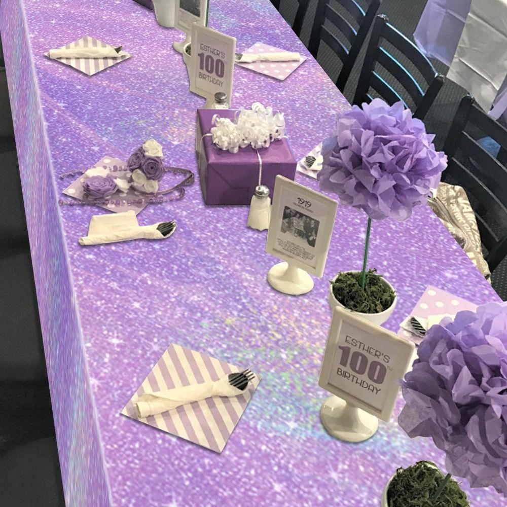 Shiny Disposale Tablecloth Aluminum Film Party Decoration  Birthday Wedding Party Supplies